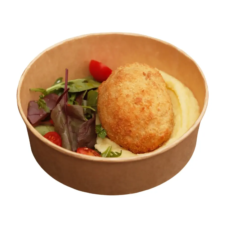 Соковита котлета по-київськи з картопляним пюре