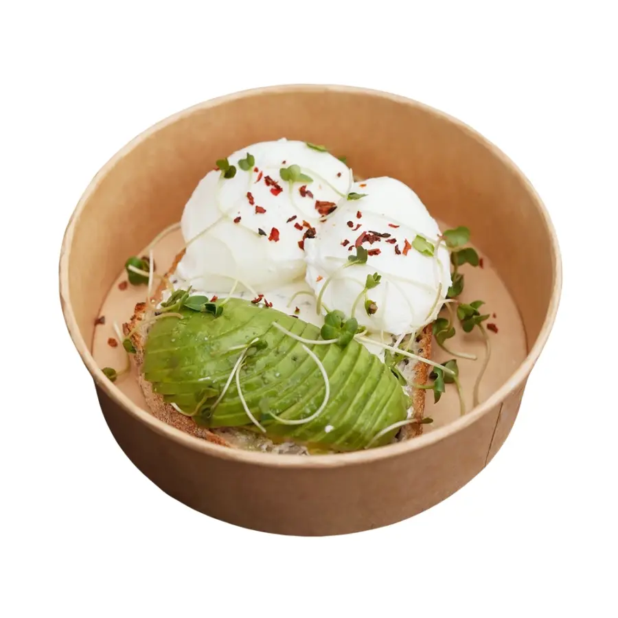 Авокадо-тост з яйцем пашот і крем-сиром